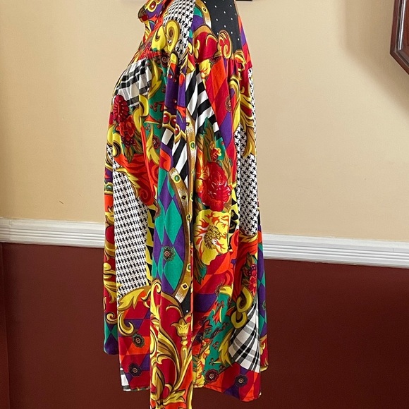 Oversized Boho rayon shirt size large - Picture 3 of 5
